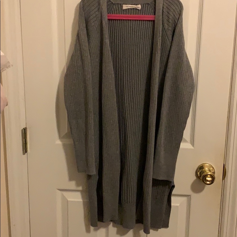 Gray cardigan